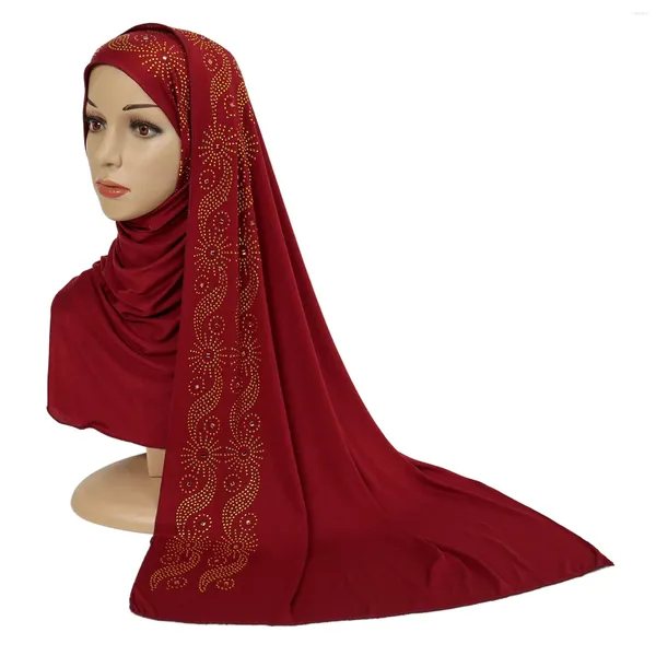 Vêtements ethniques Dames Solide Couleur Diamant Enterrer Écharpe Chapeau Musulman Baotu Moyen-Orient Couverture Foulard