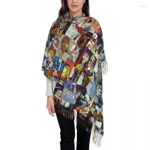 Vêtements ethniques Lady Long Pablo Picasso oeuvre Foulards Femmes Hiver Automne Épais Chaud Gland Châle Wraps Peinture Art Écharpe