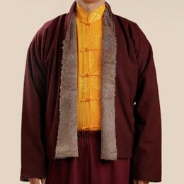Vêtements ethniques Lama Vêtements hivernais en peluche xizang patrimoine dongbo manteau épais manteau mongol coton coatl2405
