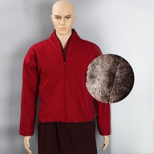 Ropa étnica Traje de lamaísmo Budismo tibetano Lama Monje Ropa Invierno Cremallera Dongbo Abrigo Térmico Top Residente 2023