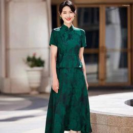 Vêtements ethniques grande taille Qipao Mandarin collier mince millésit