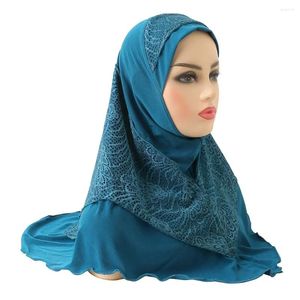 Vêtements ethniques Dernières 2024 Malaisie Hijab Lady Dentelle Islamique Casquette Turban Femmes Musulmanes