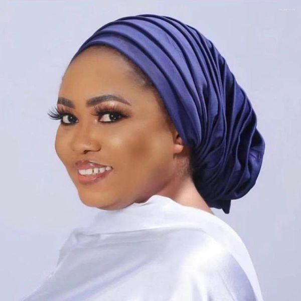 Ropa étnica Última techo de geles africanos de geles africanos ya hechas a las mujeres Hijab Muslim Bonnon ChemoMapante Turbante Bufanda nigeriana Bufanda