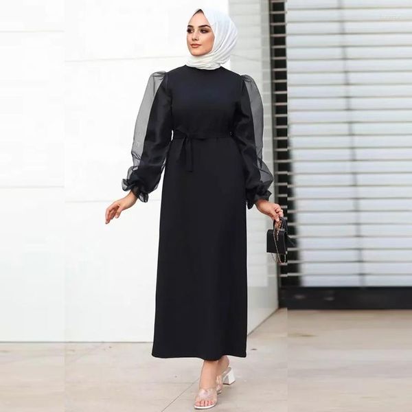 Vêtements ethniques longs en crêpe robe femme tulle turque turque islamique musulman printemps / été moderne wearf909