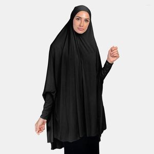 Etnische kleding lange hijab cap hoog elastisch islamitisch moslimmode gebedskleding voor vrouwen zwart