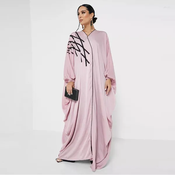 Etnische kleding met lange mouwen, open abaya, causale islamitische Marokkaanse stijl, elegante Afrikaanse kostuums, dramatische Egyptische kleding van topkwaliteit
