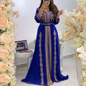 Etnische Kleding Luxe Kralen Kaftan Jurken Vrouwen Dubai Borduurwerk Elegante Lange Mouwen Moslim Abaya Islam Turkije Jellaba Marokkaanse DressEt