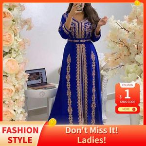 Etnische kleding Luxe Appliques Kaftan Jurken Women Dubai Elegante Moslim Moslim Abaya Islam Turkije Jellaba Marokkaanse jurk Maxi 2023