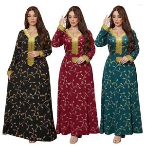 Vêtements ethniques Luxe Moyen-Orient Musulman Abaya Robe pour femmes Eid Arabe Femme Fête Jalabiya Islamique Turquie Robes Marocaine Caftan Robe