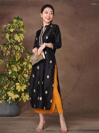 Vêtements ethniques M-3XL Plus Robe pour Femmes Tops Blouse Ropa de la Inde Pakistanais Kurti Vêtements Style
