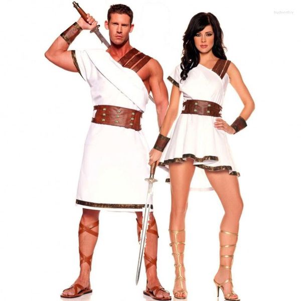 Ropa étnica M-XL adulto Halloween antiguo griego egipcio hombres y mujeres pareja Guerrero disfraz Cosplay etapa desgaste