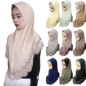Etnische kleding Maleisië Strass hoofddoek Elegant één stuk Amira Cap Moslim Islamitische Instant Hijab Headwrap Sjaals Shayla Vrouwen hoofddeksels