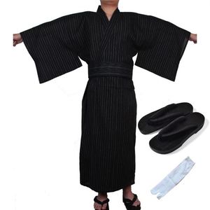 Vêtements ethniques Homme Costumes traditionnels japonais Samouraï Kimono Homme Coton Mince Lâche Style Yukata Jinbei Haori Luxe Cosplay266Z
