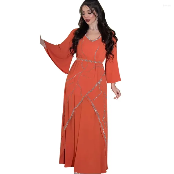 Vêtements ethniques Marocain Diamants Abayas Femmes Muslim Night Party Dress Islamic Arab Saudi Gown Kaftan Dubai Jalabiya Djellaba Turquie