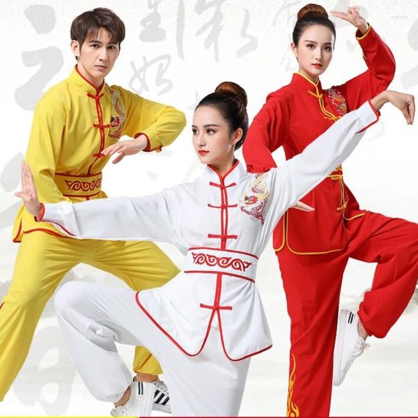Vêtements ethniques Uniformes d'arts martiaux Costumes Tai Chi Chinois Traditionnel Folk Taiji Wushu Marche en plein air Matin Sprots
