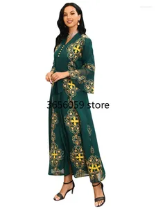 Etnische kleding Maxi Marokko Jurk Moslimvrouwen Abaya India Abaya Dubai Turkije Borduren Avondfeestjurken Kaftan Longue vestidos