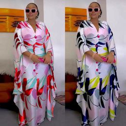 Vêtements ethniques MD Africain Dashiki Imprimer Robes Longues Pour Femmes Plus La Taille Boubou 2023 Printemps Maxi Robe Turquie Nigérian Tenues De Fête Abayas 230707