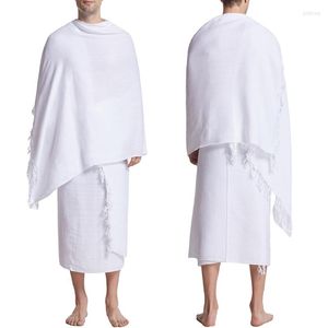 Etnische Kleding Mannen Ihram Handdoek Set Voor Umrah En Hadj Moslim Bedevaart Kostuums Comfortabel Om Te Dragen F3MD