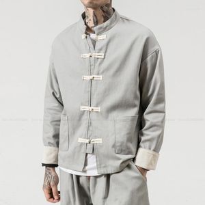 Etnische kleding mannen Chinese stijl Hanfu Tops broek Traditionele jassen broek Katoenen linnen T-shirt Oosterse mode