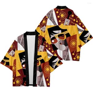 Vêtements ethniques hommes Hawaii Kimono Cardigan ample Haori Obi Yukata hommes japonais samouraï traditionnel Streetwear