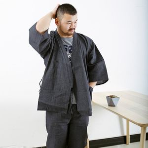 Vêtements ethniques pour hommes Style japonais Home Wear Tranditional Japon Kimono Summer Pyjamas Loungewear Set