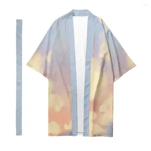 Vêtements ethniques Japonais traditionnel traditionnel long kimono cardigan mode de modèle de nuage décontracté pour femmes veste yukata veste