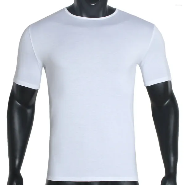 Vêtements ethniques Hommes d'été Musulman Casual Modal Confortable T-shirt à manches courtes à manches courtes Sports Gym Sportswear O-Cou Tees Solide