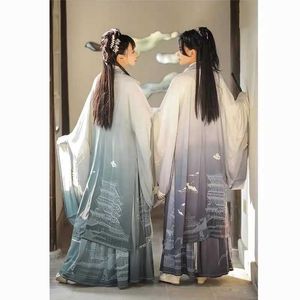 Ropa étnica Hombres/Mujeres Hanfu Chino Antiguo tradicional azul tradicional Azul Fantasia pareja Cosplay disfraz de pareja elegante para hombres y mujeres