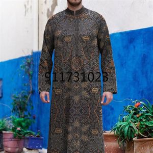 Vêtements ethniques Homme arabe longue robes arabie saoudite jubba thobe kaftan middle orient islamic musulman mode arabe abaya dubai robe284u