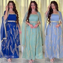 Ropa étnica Medio Oriente Dubai Eid Al Fitr Arabia Saudita Musulmán Lujo Marruecos Túnica Bordada Omán Vestido islámico indonesio para mujer