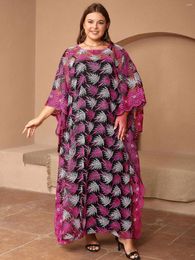Vêtements ethniques Moyen-Orient Islamique Grande Lace Broidered Bat Jirt Africain Muslim Luxury Fashion Fashion Women's Two Piece Set