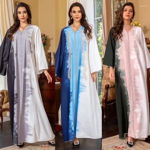 Vêtements ethniques Moyen-Orient Costume marocain islamique Dingzhu Brodé Musulman Robe de mode de luxe Dubai Saudi Tie Dyed Diamond Robe