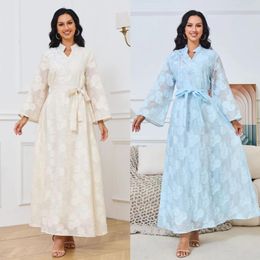 Vêtements ethniques Moyen-Orient Jacquard Tempérament de robe musulmane Vestidos Elegantes Para Mujer Modeste