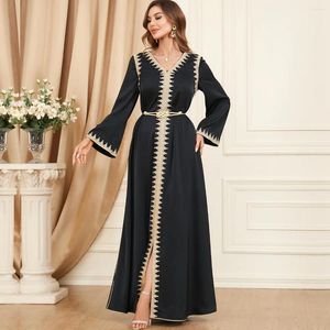 Ropa étnica Medio Oriente Árabe Musulmán Mujeres Transfronterizas Moda Abaya Vestidos Kaftan Maxi para Mujeres