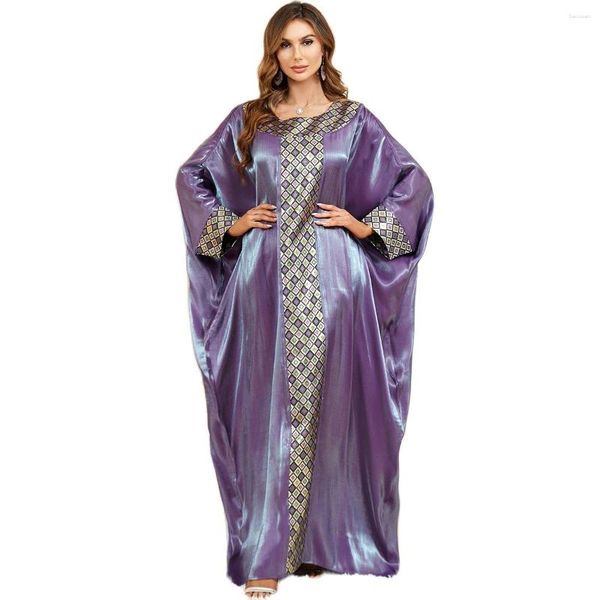 Vêtements ethniques Moyen-Orient Solide Patché Manches Chauve-souris Musulman Grandes Abayas Pour Femmes Robe Abhaya Robes De Soirée