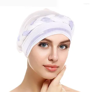 Vêtements ethniques Couleurs mélangées Turban Turban Head Wrap pour femmes Afrique Turquie Mode musulmane Foulard Chemo Cancer Chapeaux