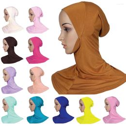 Ropa étnica Modal Musulmán Turbante Cubierta completa Tapas islámicas Underscarf Interior Mujeres Hijab Cap Pañuelo en la cabeza Mantón Wrap Cuello Cabeza Bonnet Sombrero Amira