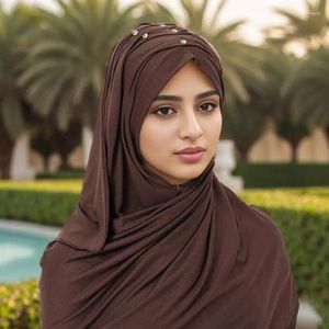Vêtements ethniques Modal Turban Femmes musulmanes Softs Fiffise Soft Elastic Arab Islamique Couleur solide Khimar Wear Scarpe de prière hijab directe instantanée