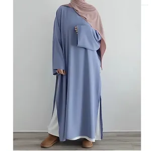 Vêtements ethniques Modeste 2 pièces Robe musulmane Ensemble islamique Dubaï Turquie Abaya Femmes Robe arabe Kaftan Eid Ramadan Jilbab Vêtement de prière