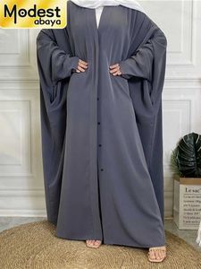 Vêtements ethniques modestes Abaya Ramadan Dubai Robe Femme Musulmane Turquie Kaftan Vêtements islamiques musulmans pour femmes Kimono Caftan Marocain Cardigan T240510