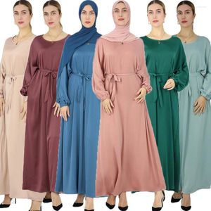 Vêtements ethniques Modeste Abayas Musulman 2023 Femmes Casual Maxi Robe Turquie Arabe Islamique Ramadan Kaftan Dubaï Robe Jilbab Femme Robes