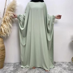 Vêtements ethniques Modest Abayas Prayer musulman Batwing Sleeve Loose Maxi Robe Eid Ramadan Dubaï Turquie arabe Kaftan Robe Islam Khimar