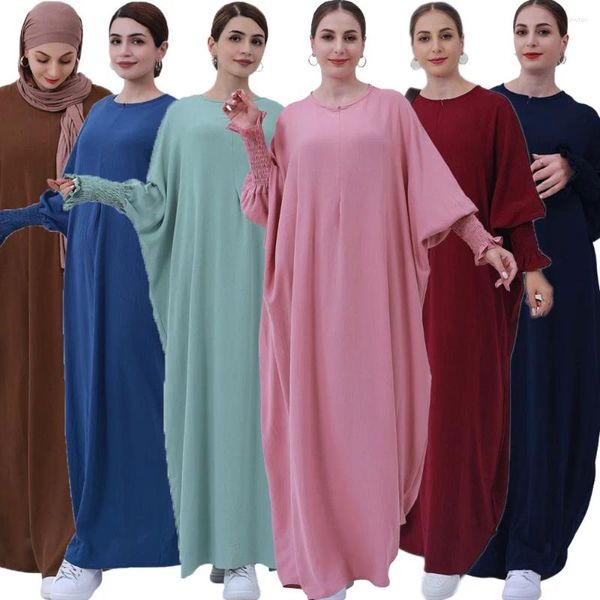 Vêtements ethniques Modeste Ouvert Fermeture à glissière Abayas Femmes Musulman Ramadan Eid Robe de prière Turquie Kaftan Islam Robe arabe Dubaï Lâche