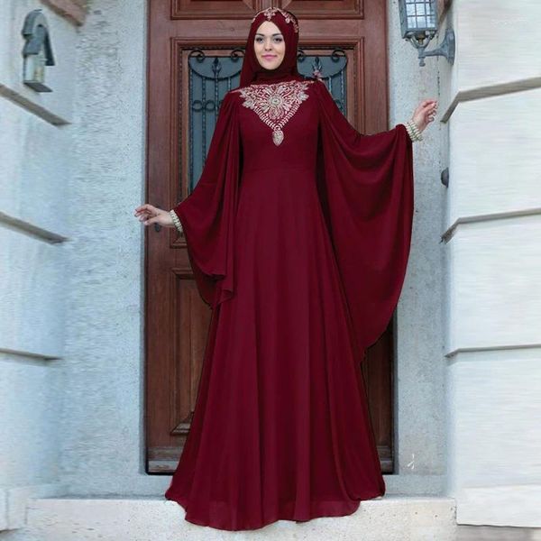 Vêtements ethniques Soirée marocaine Robes de fête de caftan pour femmes Abayas musulmans Kaftan Turkey Robe Jalabiya Dubai Islamic Arab Middle