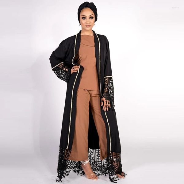 Ropa étnica marroquí musulmán Abaya mujeres Kaftan Khimar Jilbab oración túnica Eid Mubarak ropa Islam Abayas Dubai lujo blanco