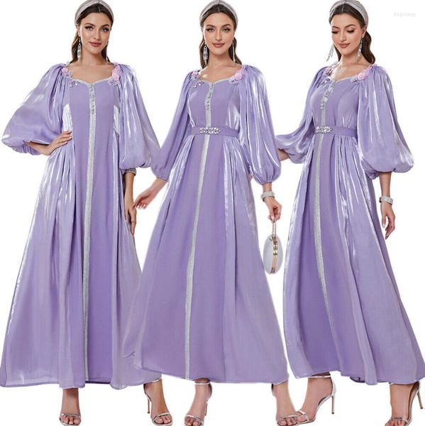 Vêtements Ethniques Femmes Marocaines Musulmanes Abaya Soirée Maxi Dress Dubai Cocktail Jilbab Islam