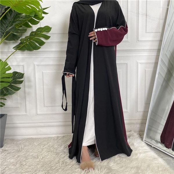 Ropa étnica Marruecos Abaya Mujeres Dubai Kaftan Batwing manga Maxi Vestido musulmán Farasha Jilbab Caftan Bures Árabes Ramadán Islámico Ramadán