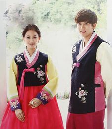 Vêtements ethniques Multi Designs Traditionnel Corée Couple Amoureux Mariage Hanok Costumes Coréens Vintage Minorité Groupe ChaoXian Classique
