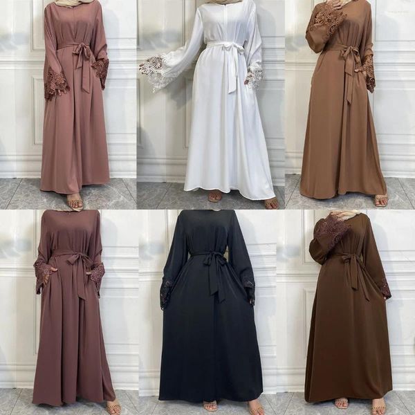 Vêtements ethniques Musulman Abaya Robe Dubaï Longue Femme Soirée Marocaine Caftan Maman Front Zipper Nida Design Femme Robes Turques