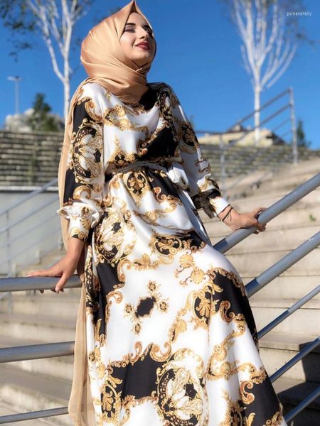 Vêtements ethniques Musulman Abaya Robe Femmes Plus Taille Abayas Ramadan Hijab Dubaï Turquie Islam Maroc Kaftan Robe Longue Musulmane Robes